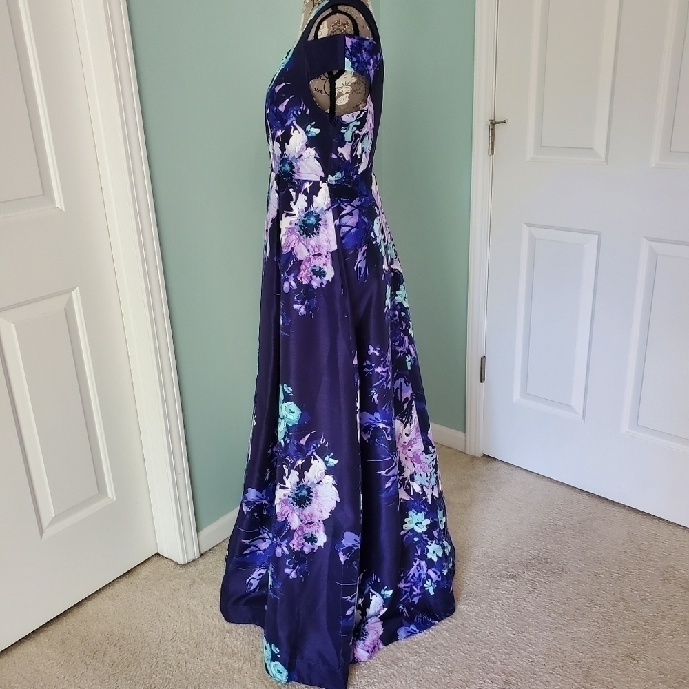 NWT Sangria purple floral dress with pockets Sz. 4 - Picture 4 of 7
